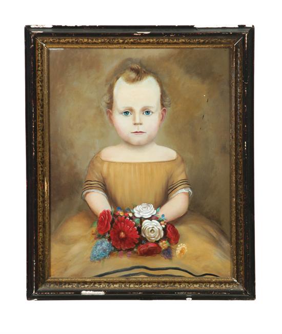 Appraisal: PORTRAIT OF A CHILD AMERICAN SCHOOL MID TH CENTURY Oil