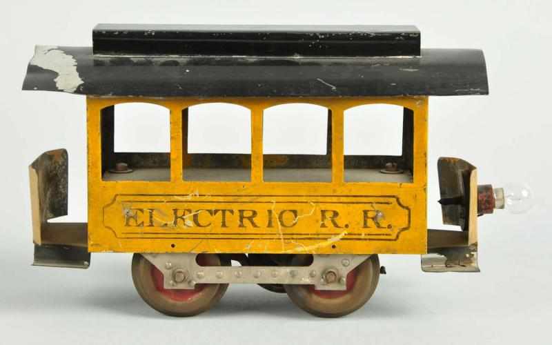 Appraisal: Howard Electric Train Trolley Description -inch gauge Painted yellow sides