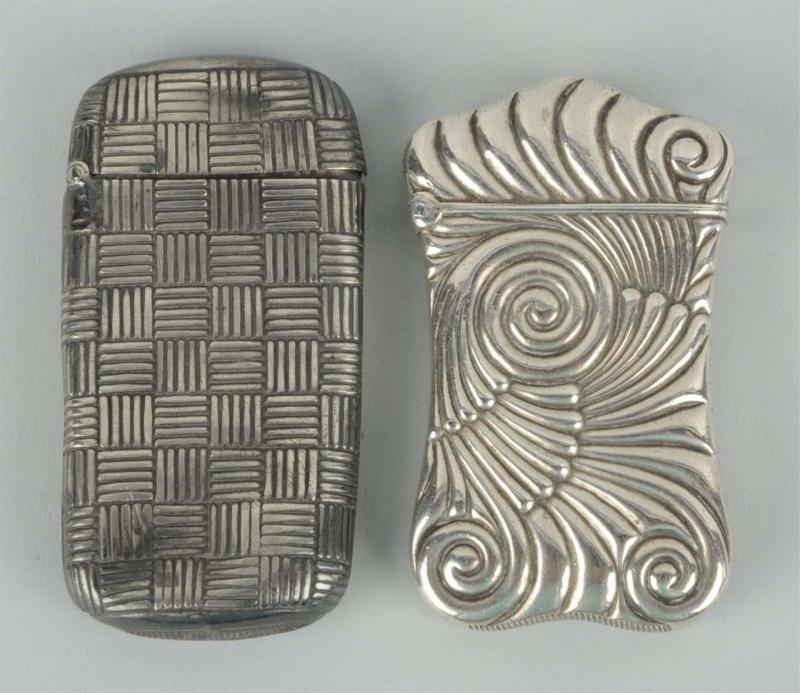 Appraisal: Lot Of Sterling Silver Match Safes Or Vestas One by