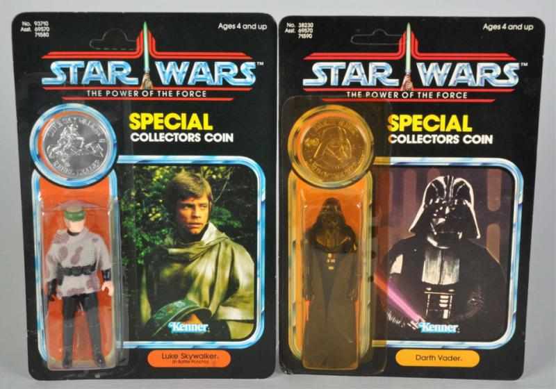 Appraisal: Lot of Star Wars POF Carded Figures Description Includes Luke