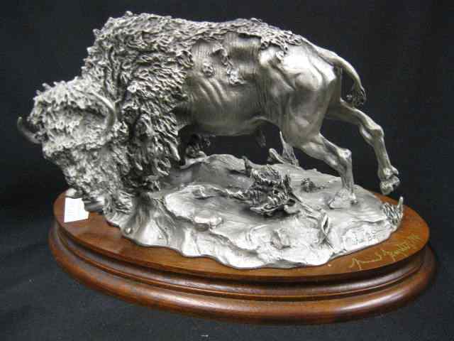 Appraisal: Chilmark Pewter Sculpture ''Prairie Sovereign'' by Michael A Boyett of