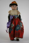 Appraisal: DOLL - bisque head doll with painted blue eyes closed