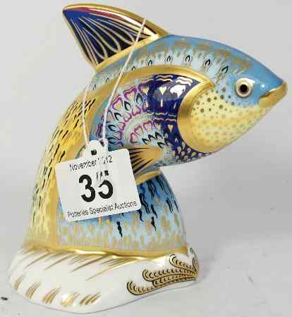 Appraisal: Royal Crown Derby paperweight Guppy Fish limited edition boxed with