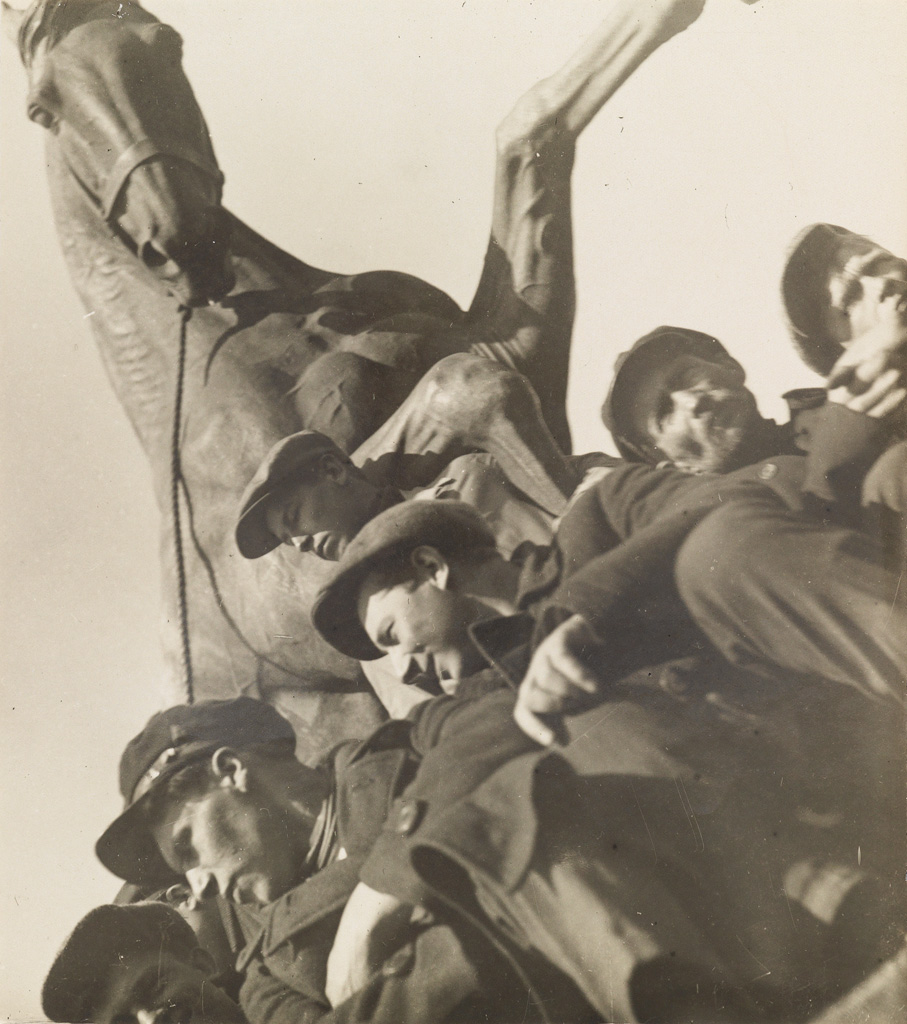 Appraisal: ALEXANDER RODCHENKO - Workers Ferrotyped silver print the image measuring