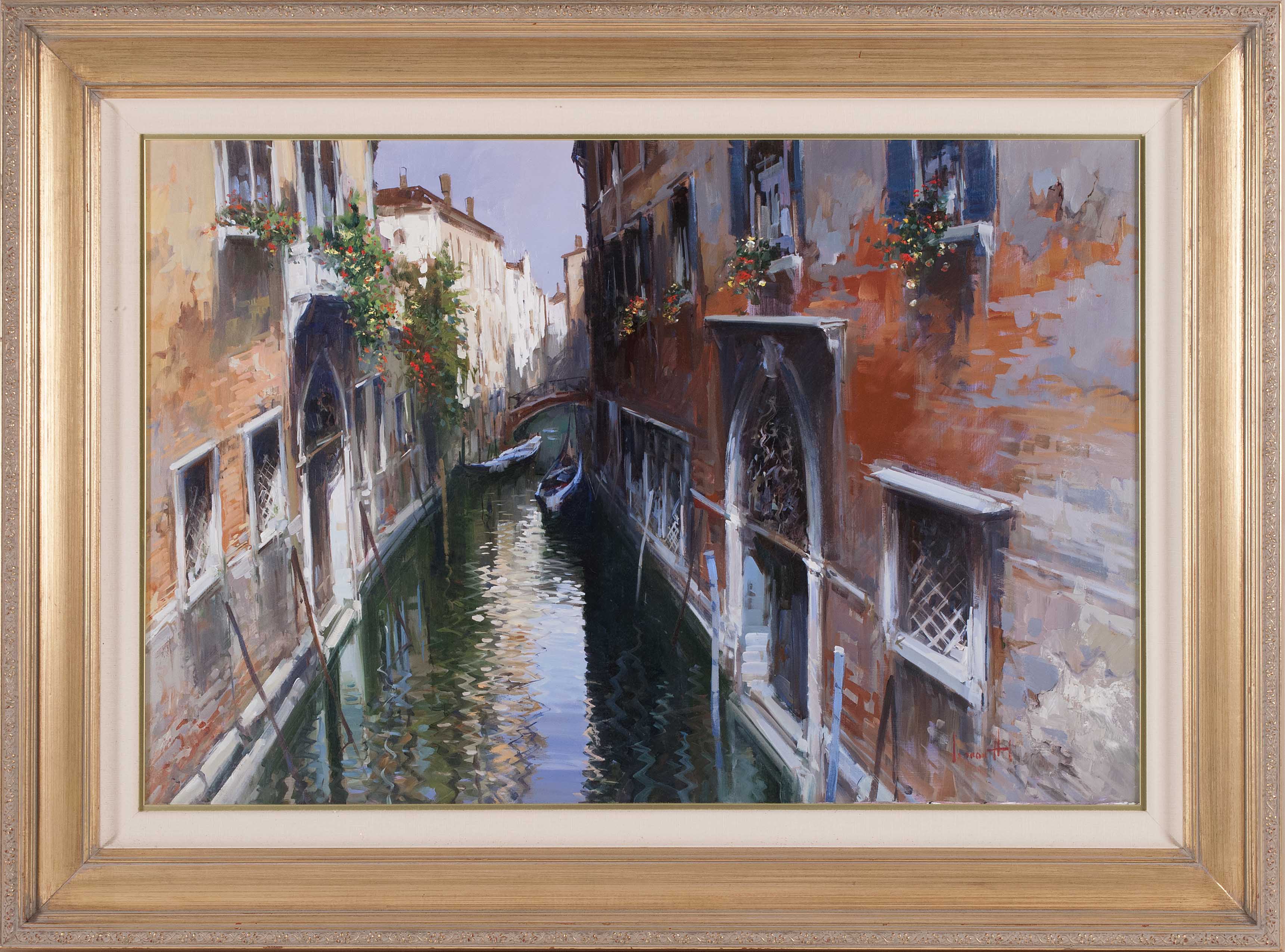 Appraisal: CLAUDIO SIMONETTIItalian b Venetian canal Signed lower right Simonetti Oil