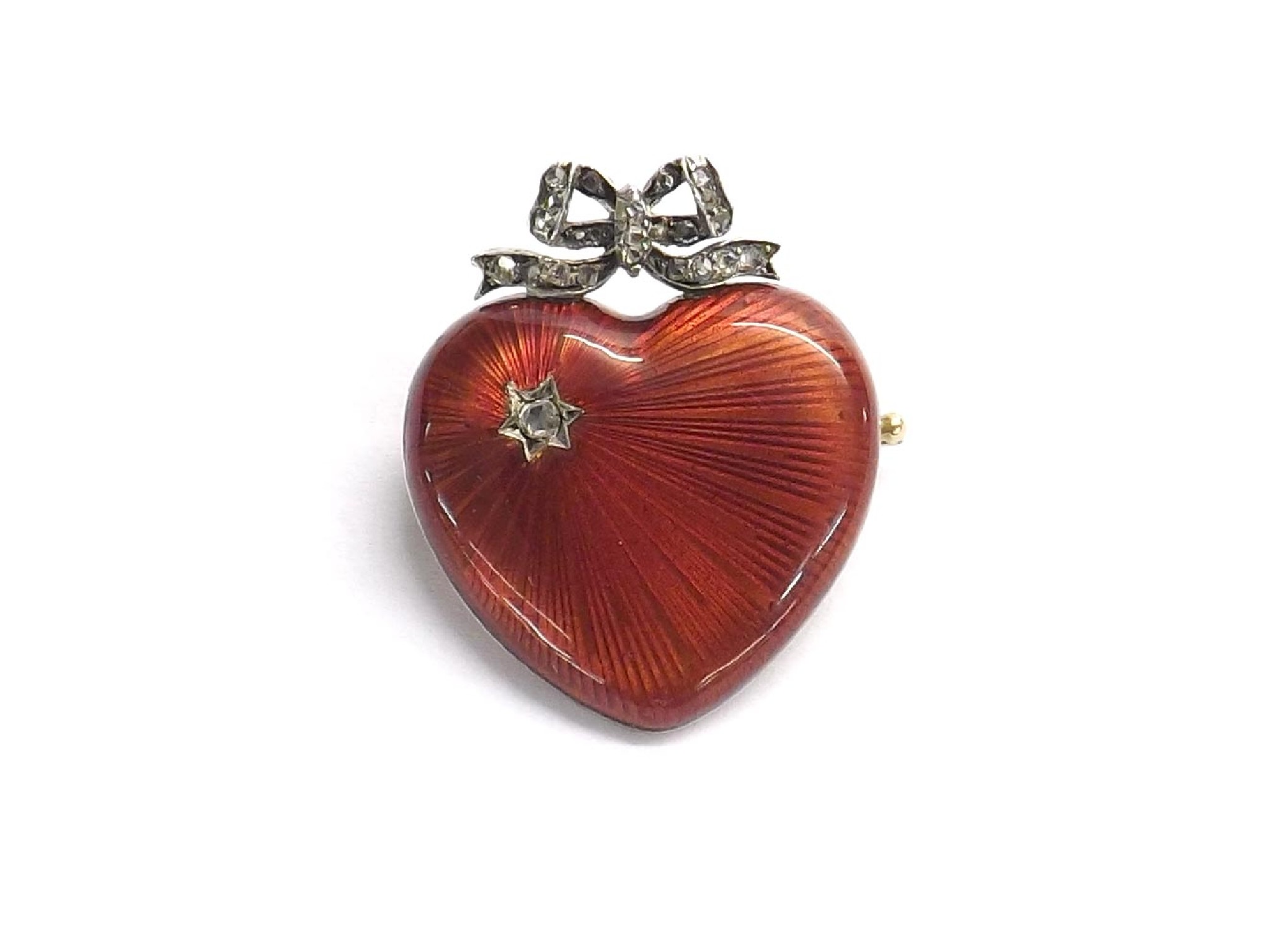 Appraisal: Fine Faberge heart brooch by workmaster August Hollming St Petersburg