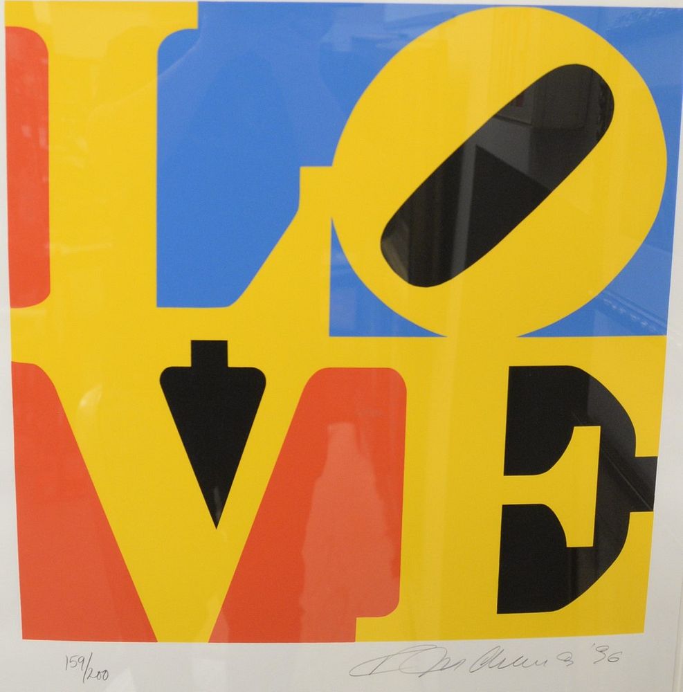 Appraisal: Robert Indiana American b Love from Book of Love screenprint