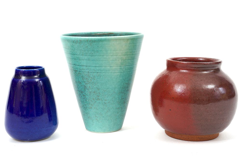 Appraisal: Assortment Ceramic Vases Kjeld Erica Deichmann pieces of Kjeld Erica