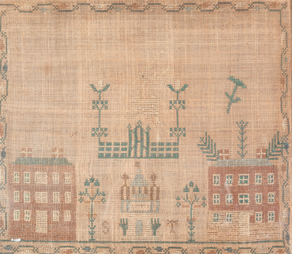 Appraisal: SAMPLER American or English st half th century silk on