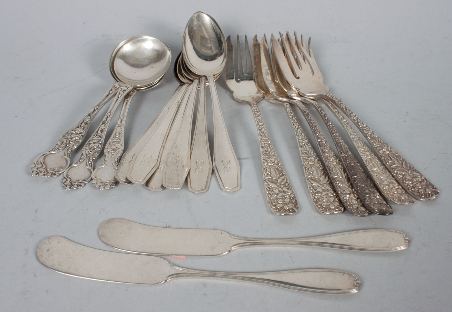 Appraisal: Group of American sterling silver flatware comprising pieces various makers