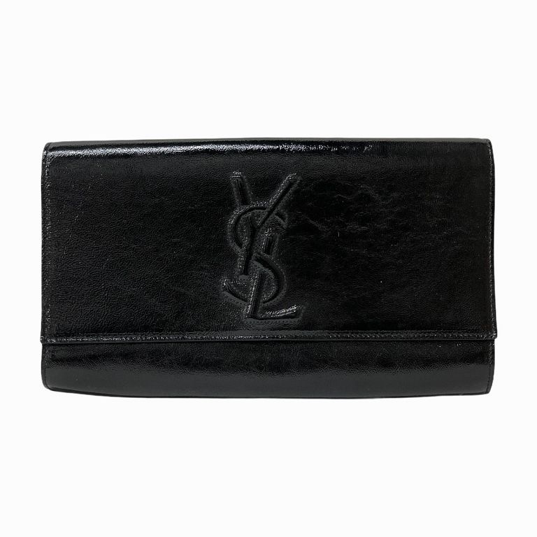 Appraisal: Yves Saint Laurent Patent Belle du Jour Clutch Yves Saint