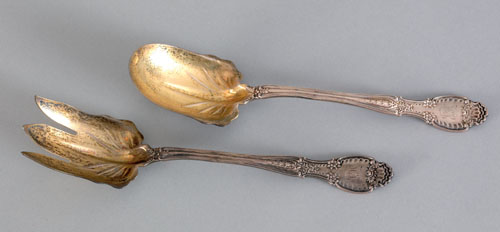 Appraisal: Tiffany Co salad fork and spoon in the Richelieu pattern