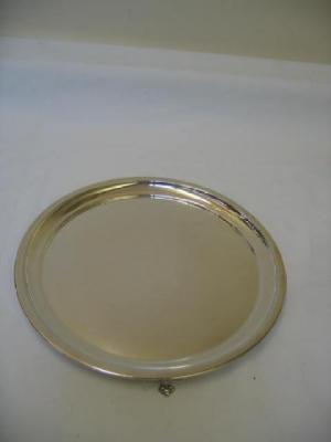 Appraisal: A SALVER of plain circular form with moulded rim raised