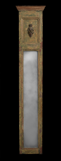 Appraisal: Directoire-Style Polychromed Looking Glass early th century of unusually tall