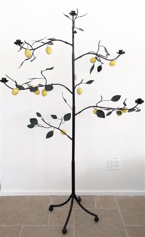 Appraisal: Sale Lot A Painted Tole Model of a Lemon Tree