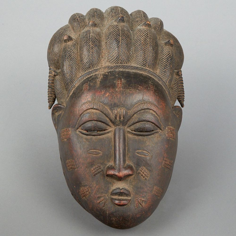 Appraisal: Baule Mblo African Portrait Mask Cote d'Ivoire Baule Mblo portrait