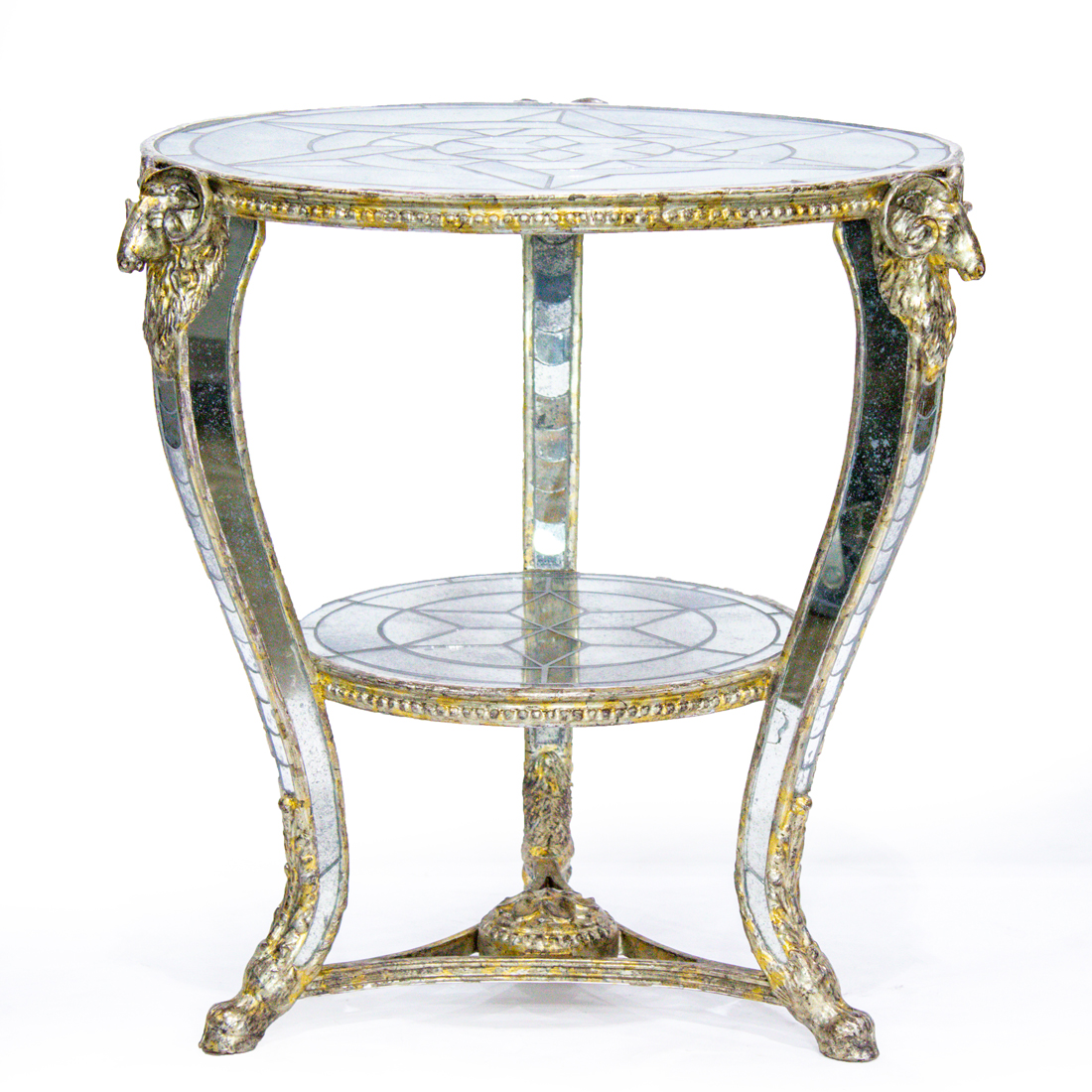 Appraisal: A HOLLYWOOD REGENCY STYLE MIRRORED OCCASIONAL TABLE A Hollywood Regency