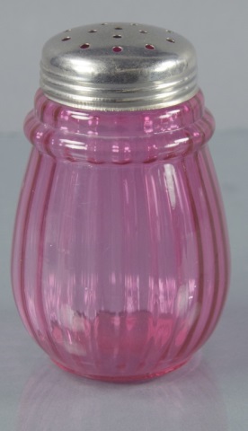 Appraisal: Optic Cranberry Sugar Shaker by NorthwoodRing neck Produced in Wheeling