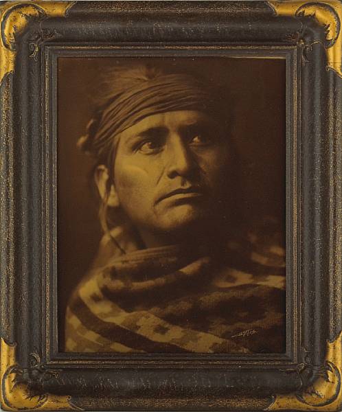 Appraisal: Edward S Curtis American - A Chief of the Desert-Navaho