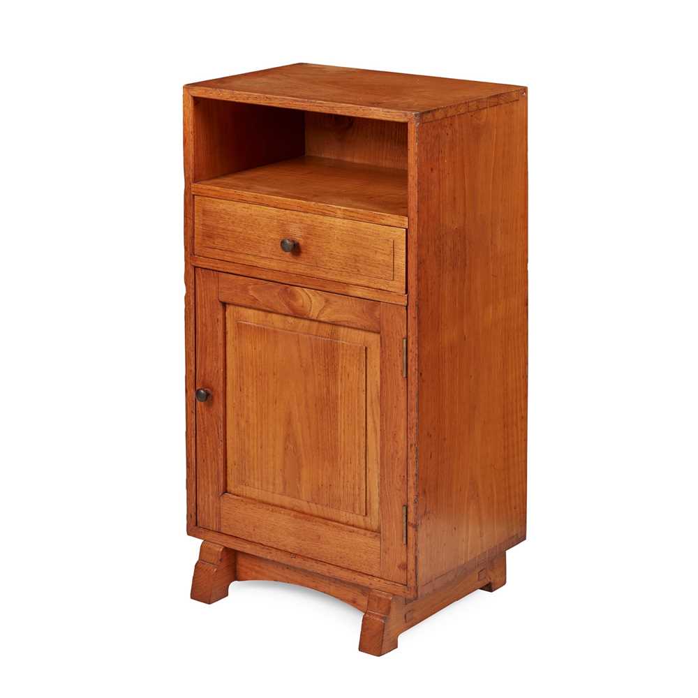 Appraisal: ENGLISH MANNER OF EDWARD BARNSLEY COTSWOLDS SCHOOL BEDSIDE CABINET CIRCA