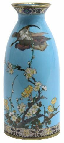 Appraisal: Japanese yusen and musen cloisonne enamel vase likely Meiji period