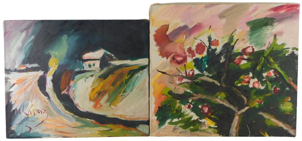 Appraisal: Two paintings by Martin Kainz American - including Winter Scene