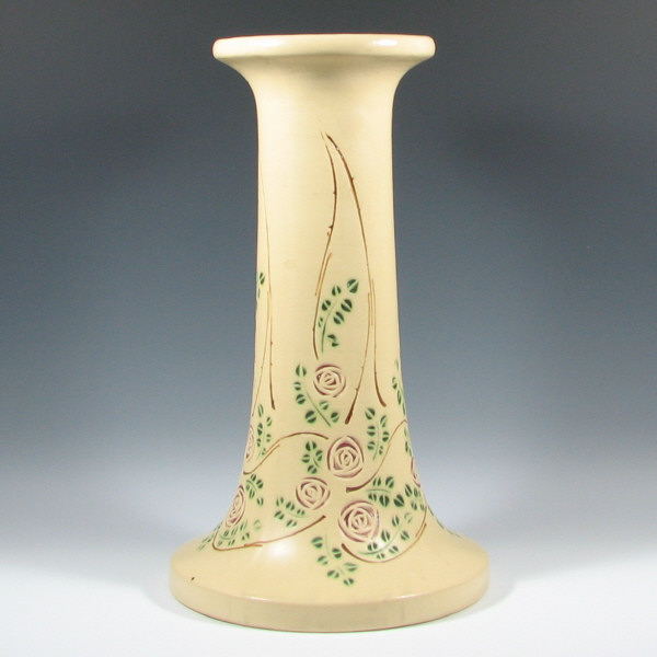 Appraisal: Roseville Velmoss Scroll - Pedestal Roseville Velmoss Scroll or Early