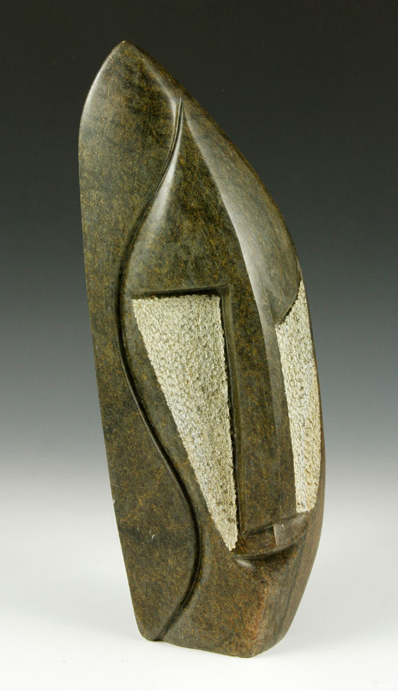 Appraisal: - Mteki Stone Sculpture R Mteki African stone sculpture signed