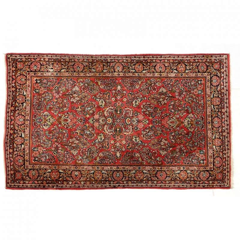 Appraisal: Persian Sarouk Rug circa with center floral medallion and field