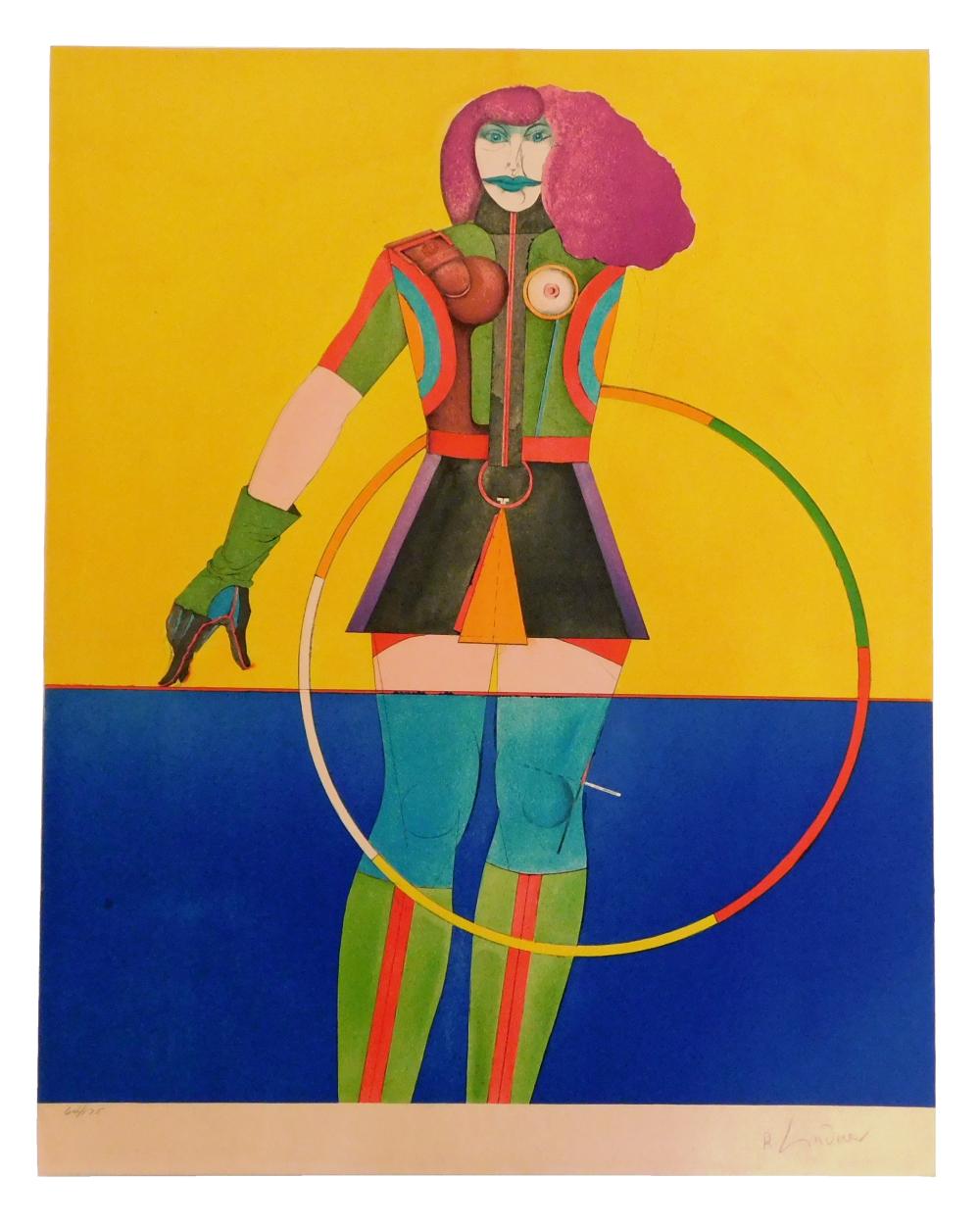 Appraisal: Richard Lindner American - Girl with a Hoop unframed lithograph