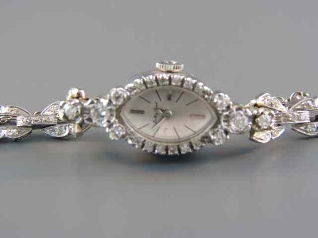 Appraisal: Mathey Tisot Diamond Wristwatch ladies diamonds totaling carats in k