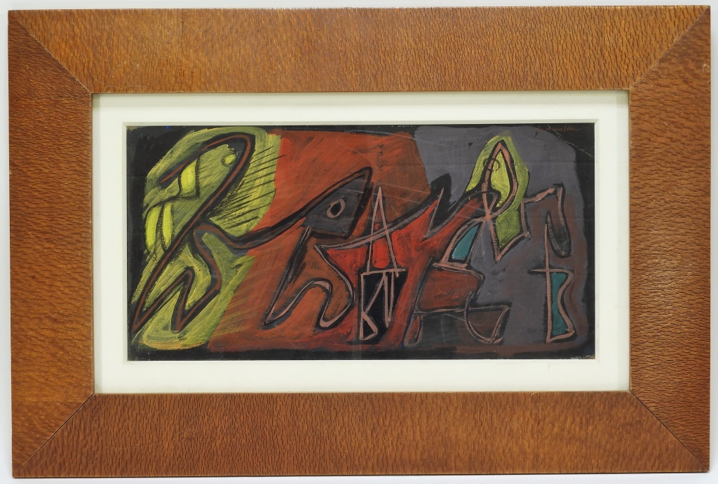 Appraisal: LOUIS SCHANKER ABSTRACT DANCING FIGURES PAINTING New York Connecticut -