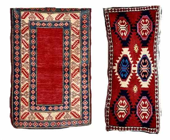 Appraisal: Afghan and Persian carpets Afghan Kazak carpet ' '' x