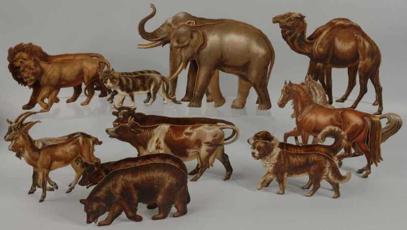 Appraisal: Set of Tuck's Die-Cut Animals Description Made from to Includes