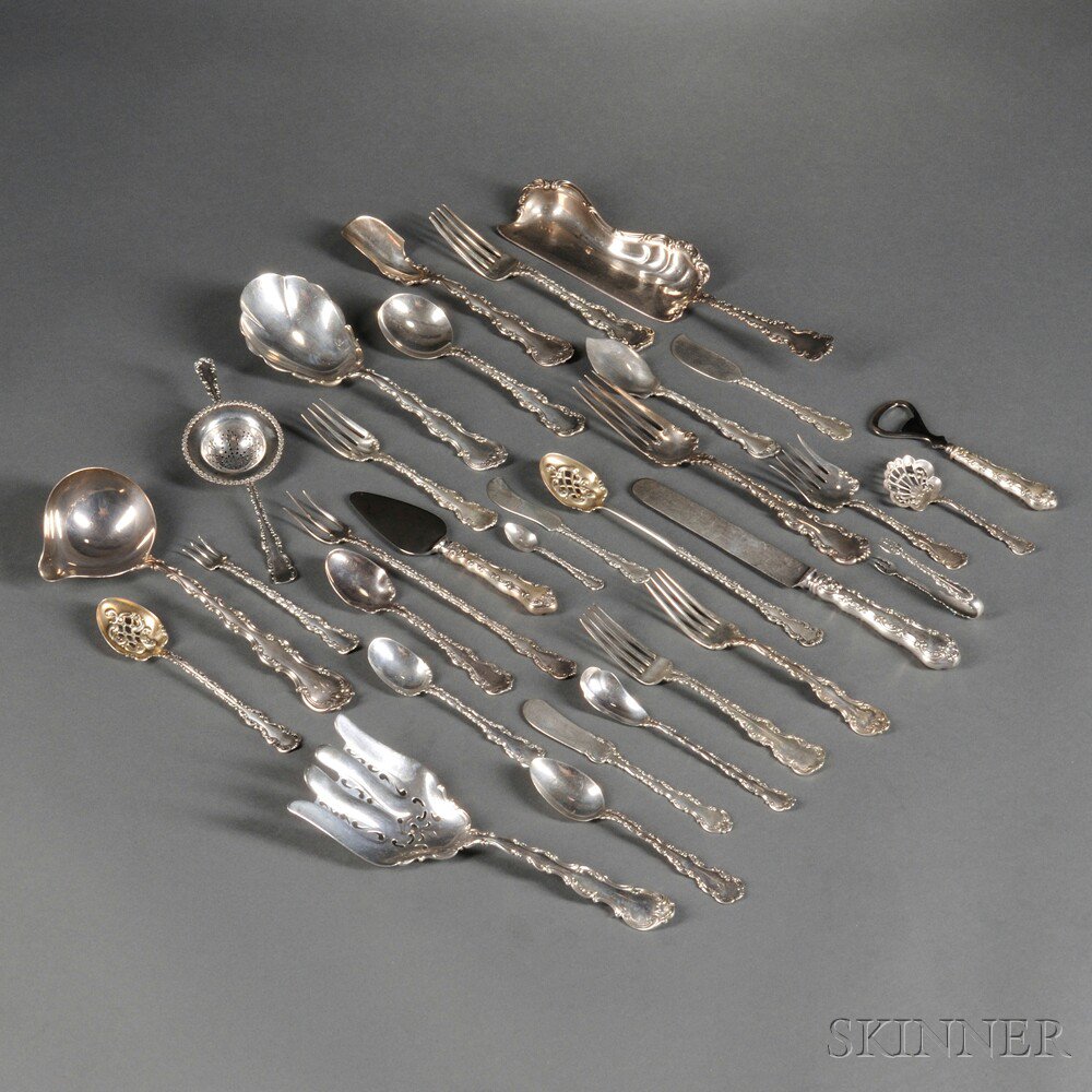 Appraisal: Assembled Gorham and Whiting Sterling Silver Flatware Service some pieces