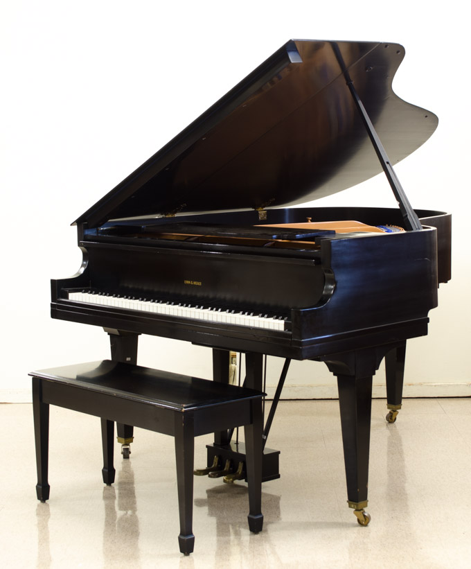 Appraisal: BLACK BABY GRAND PIANO WITH BENCH Lyon Healy Piano Co