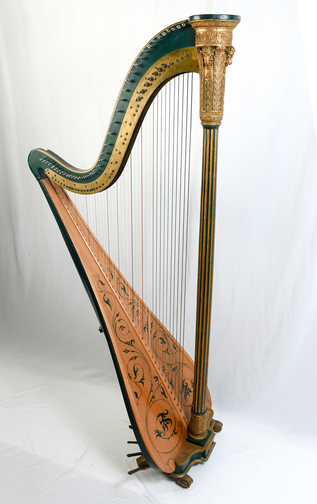 Appraisal: IMPORTANT DOCUMENTED ERARD HARP CIRCA Large single action harp plucked