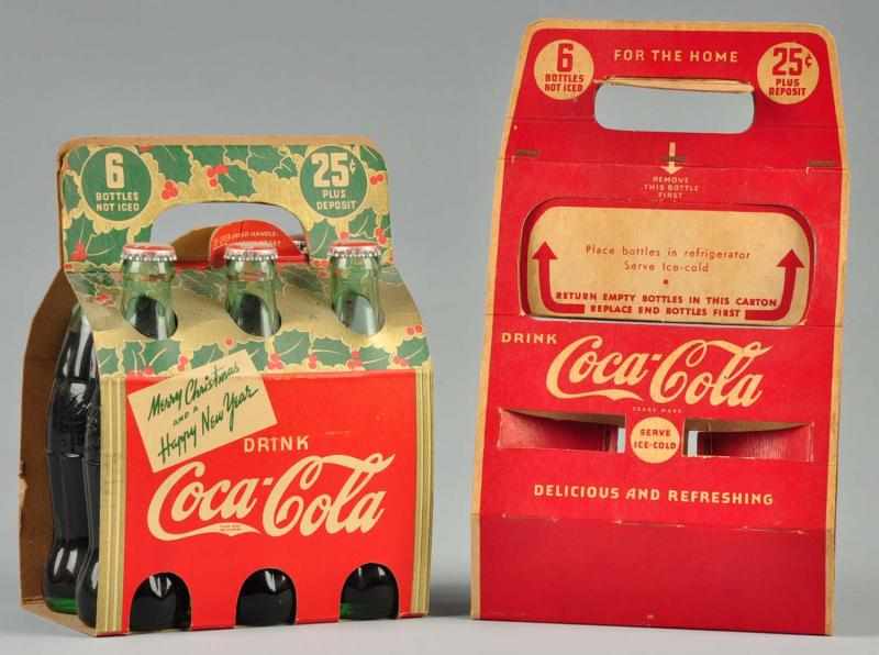 Appraisal: Lot of Cardboard Coca-Cola Carriers Description Both are late s