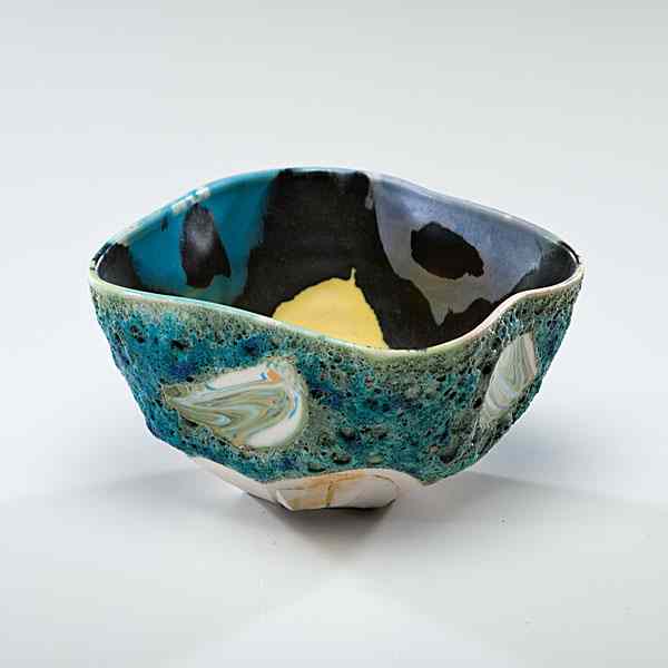 Appraisal: Phillip Maberry USA Folded Bowl Porcelain ht dia in Daniel