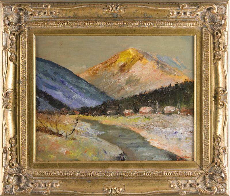 Appraisal: Suzanne Mullett Smith D C - Landscape oil on canvasboard