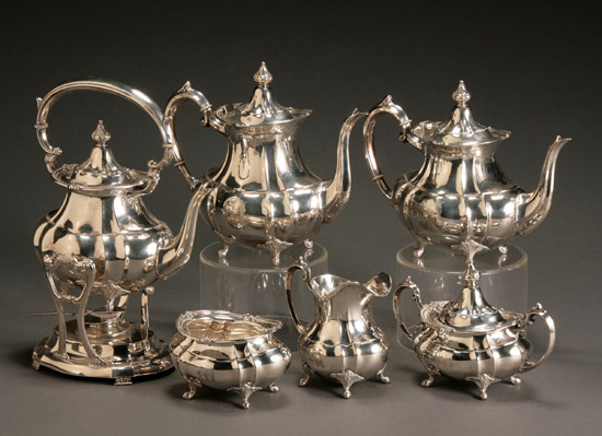 Appraisal: Fisher Silversmiths Inc Sterling Six-Piece Coffee and Tea Service Jersey