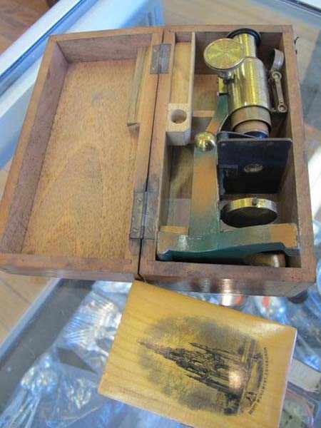 Appraisal: EARLY TH CENTURY BOXED MICROSCOPE AND OTHER BOX