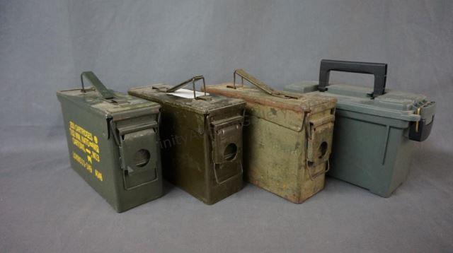 Appraisal: This is for ammunition boxes It includes Military metal ammunition