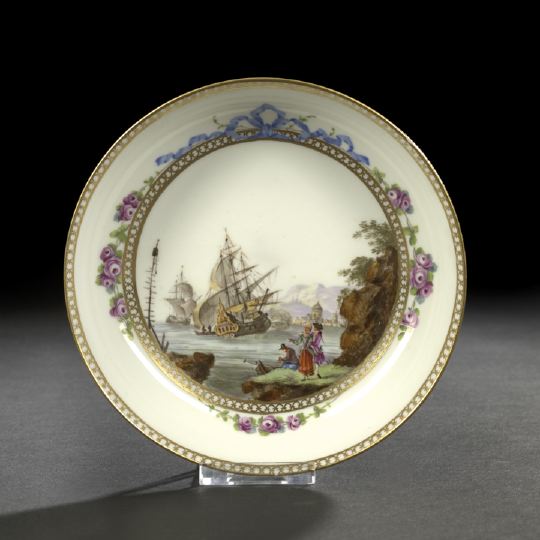 Appraisal: Meissen Porcelain Deep Saucer third quarter th century in the