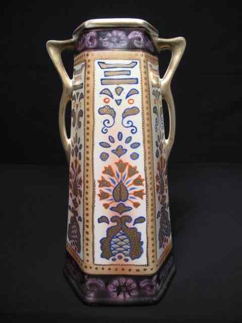 Appraisal: Royal Nippon porcelain vase with hand painting and gilt moriage