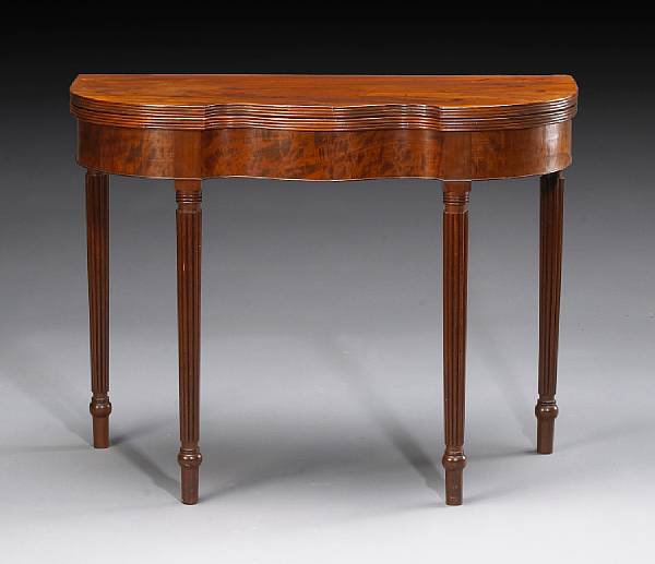 Appraisal: A Federal mahogany card table Philadelphia or Baltimore circa height