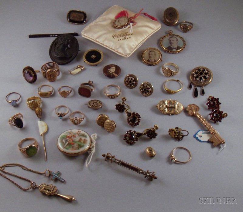 Appraisal: Small Group of Victorian Estate and Costume Jewelry including a