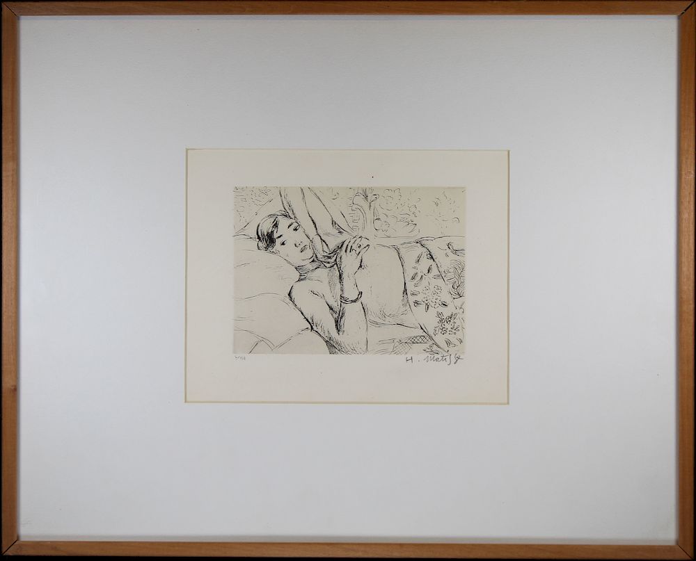 Appraisal: Matisse Pencil Signed Lithograph of a Woman Matisse Pencil Signed