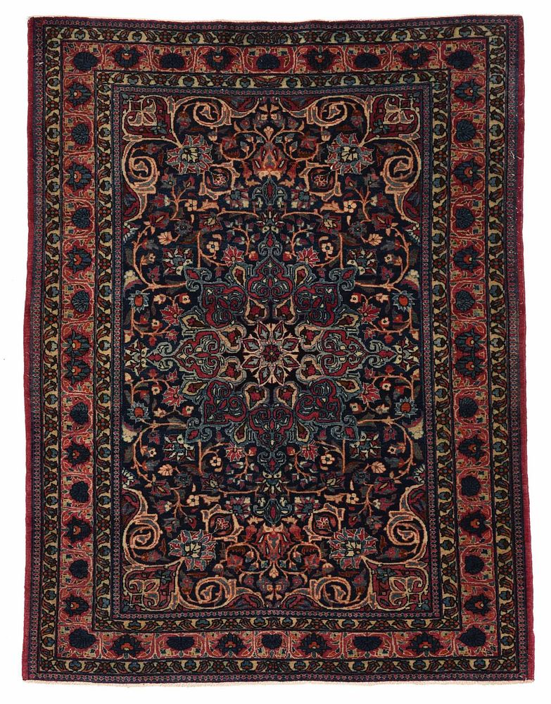 Appraisal: Isphahan Rug Persian early to mid th century central medallion