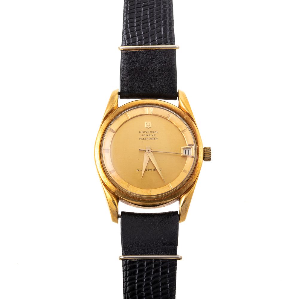 Appraisal: A s Universal Geneve Polerouter in K K yellow gold